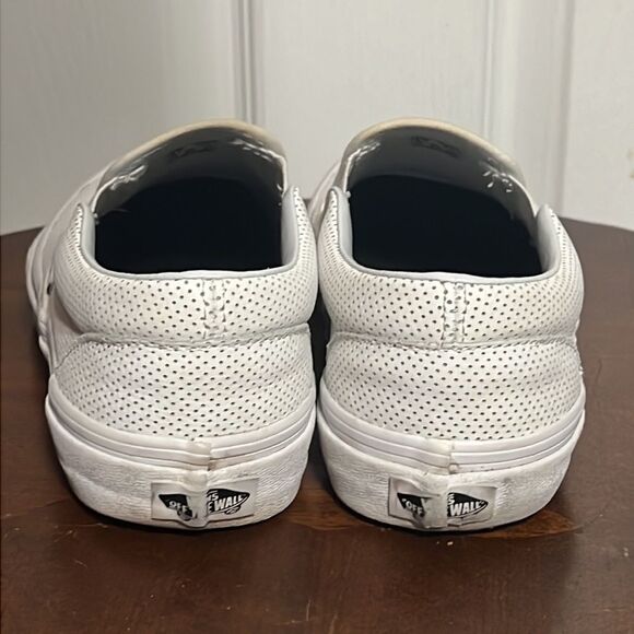 🔥🔥 VANS LEATHER Slip On Sneakers - EXCELLENT Condition - Mens 6.5 / Women 8 - Picture 7 of 11